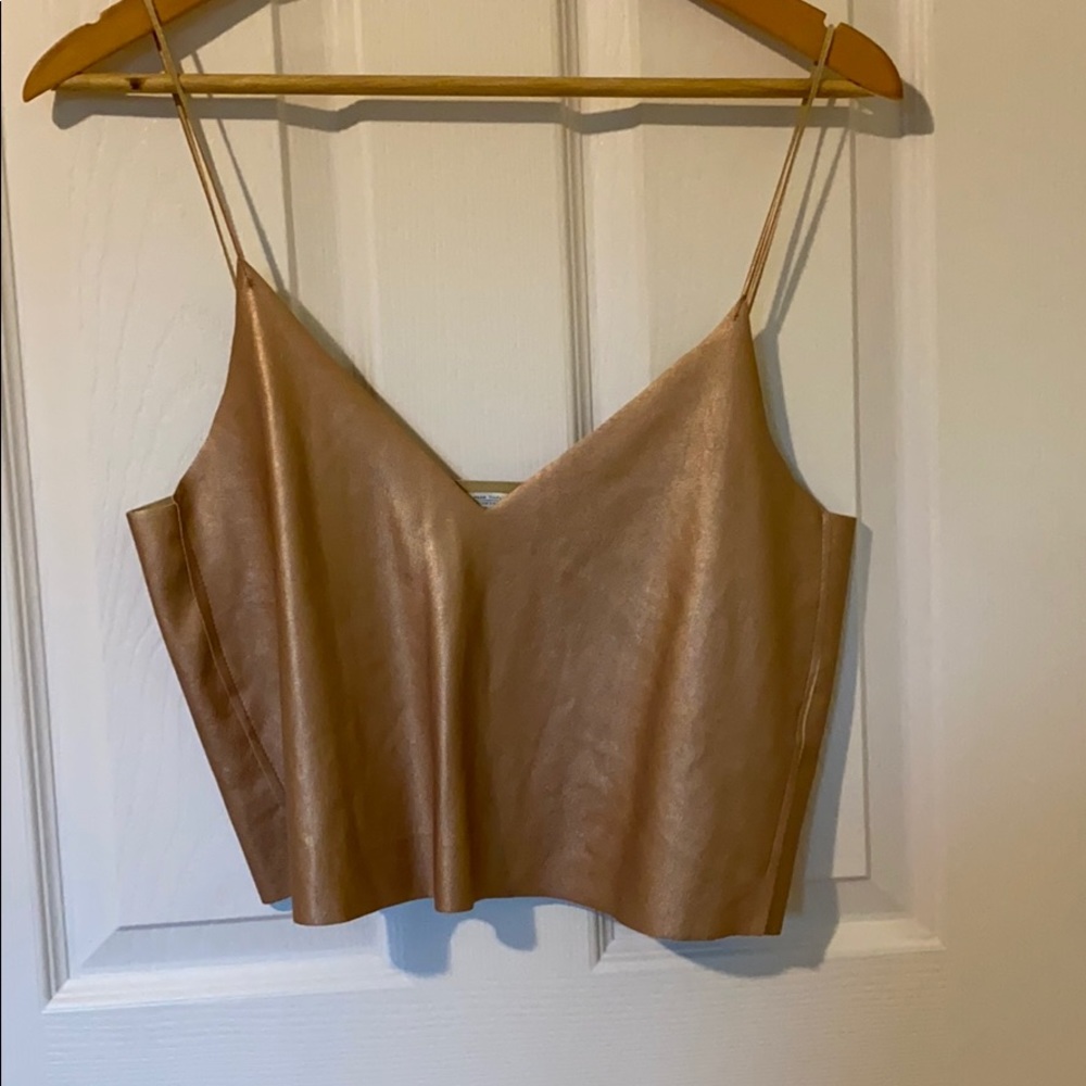 Zara Faux Hide Crop Tank